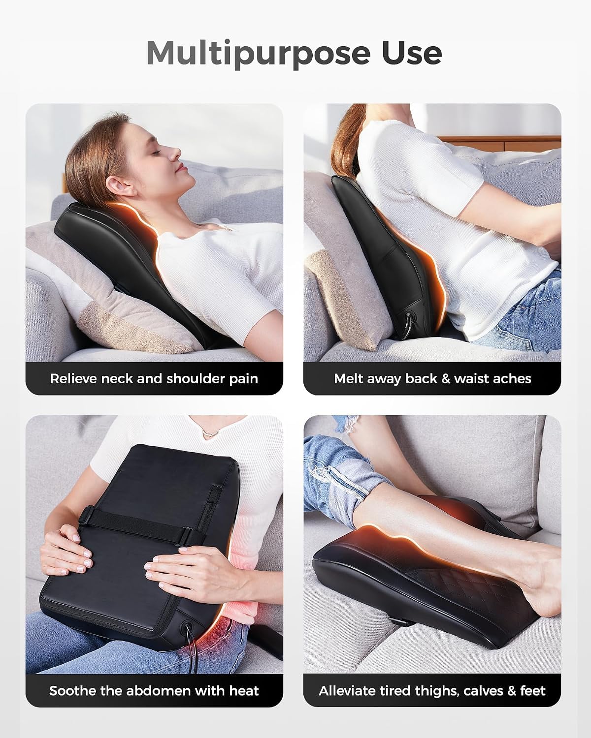 Boriwat Masajeador de espalda Shiatsu para aliviar el dolor de teji...
