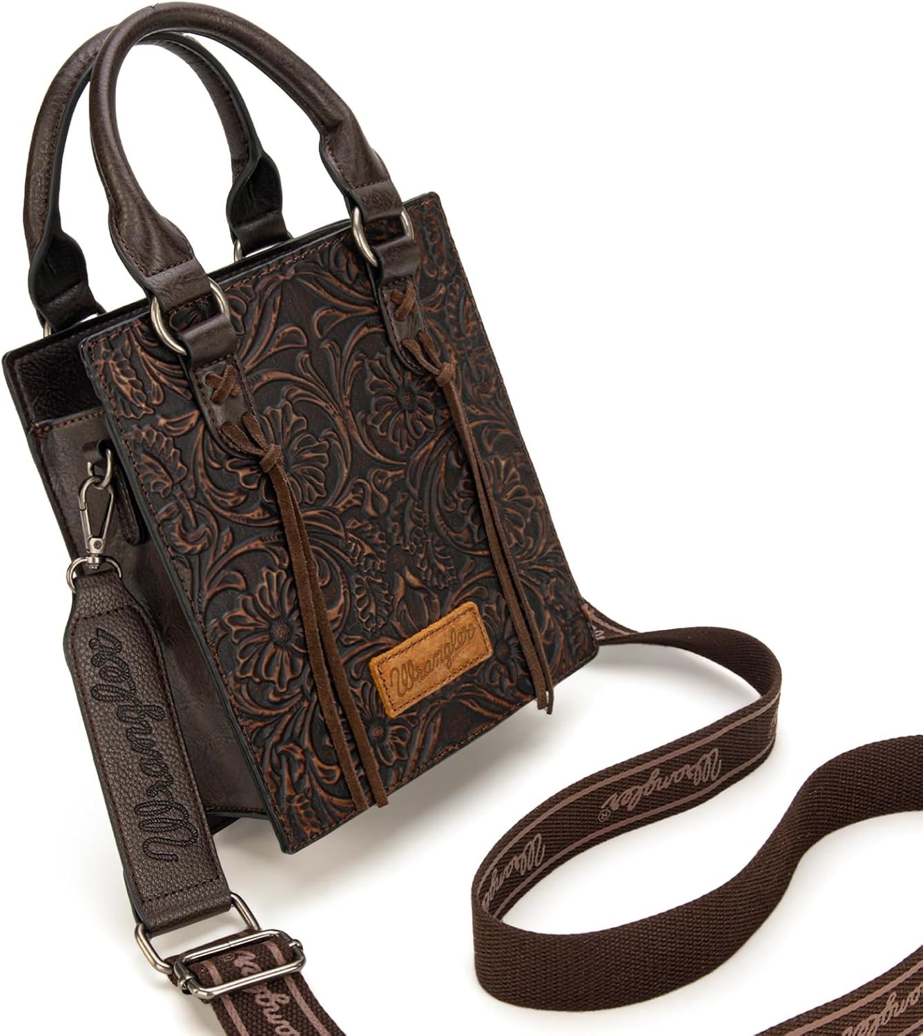 Wrangler Bolso Cruzado en Relieve para Mujer con Asa Superior, Bols...