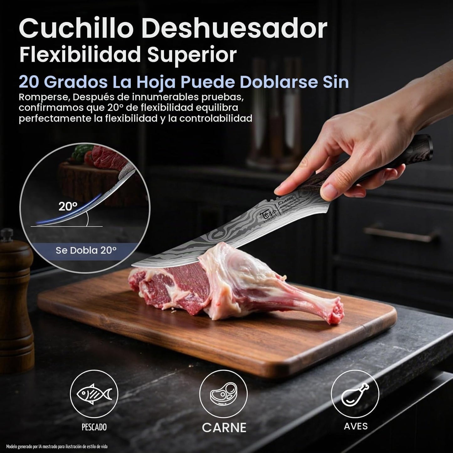SYOKAMI Juego de cuchillos para rebanar brisket, cuchillos de trinc...