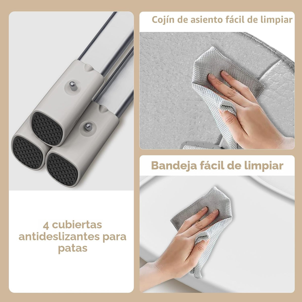 CheerKid Silla alta 3 en 1 para bebés para meses y niños pequeños,...