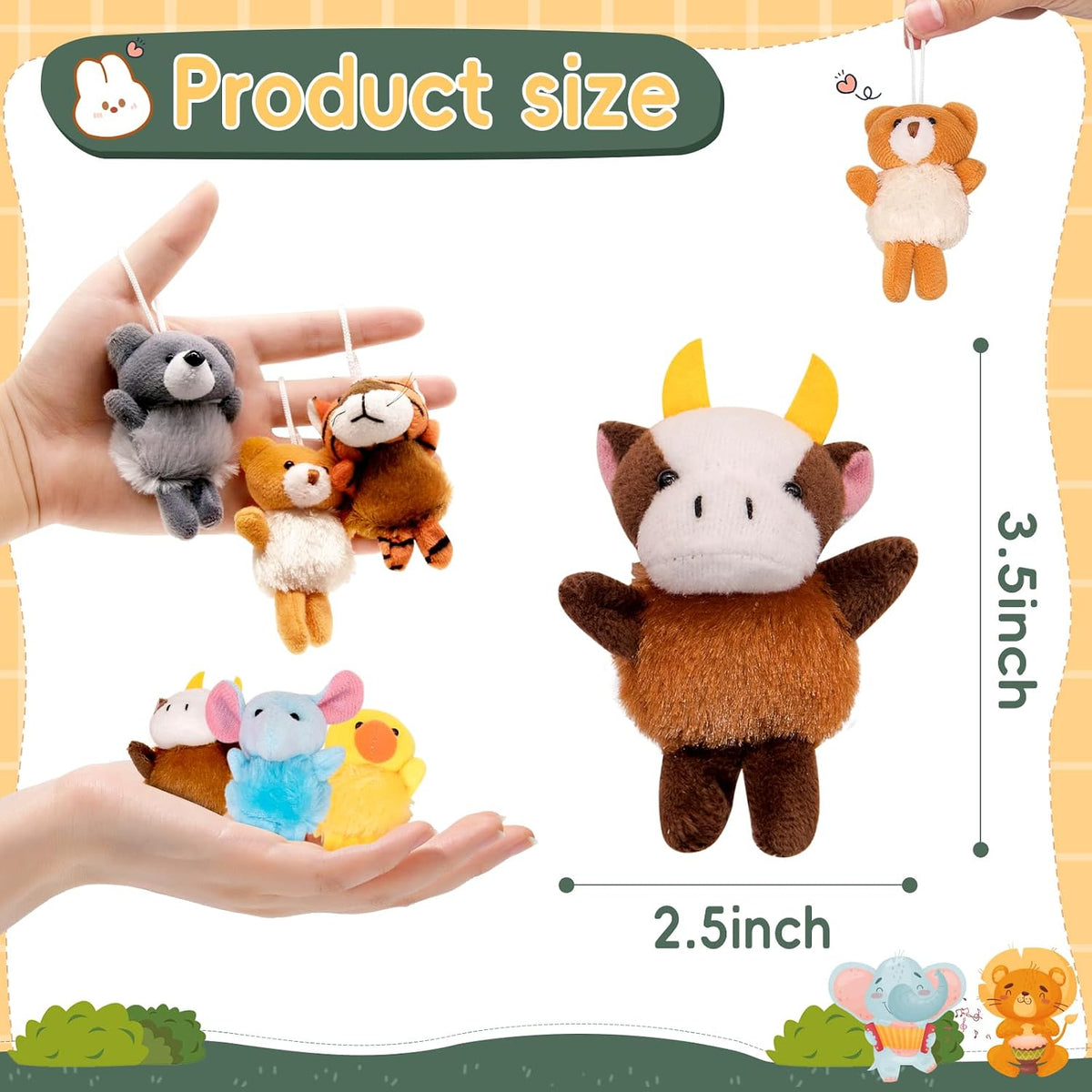 JoyRapt Paquete de 24 animales de peluche pequeños, regalos a grane...