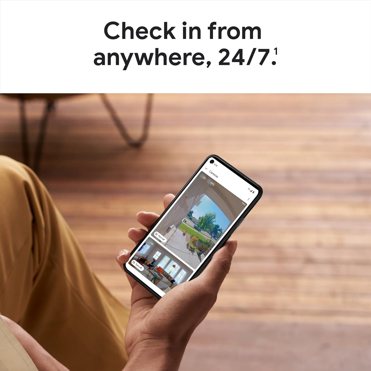 Google Nest Doorbell (Batería) - Ivy | Timbre de video con zoom dig...