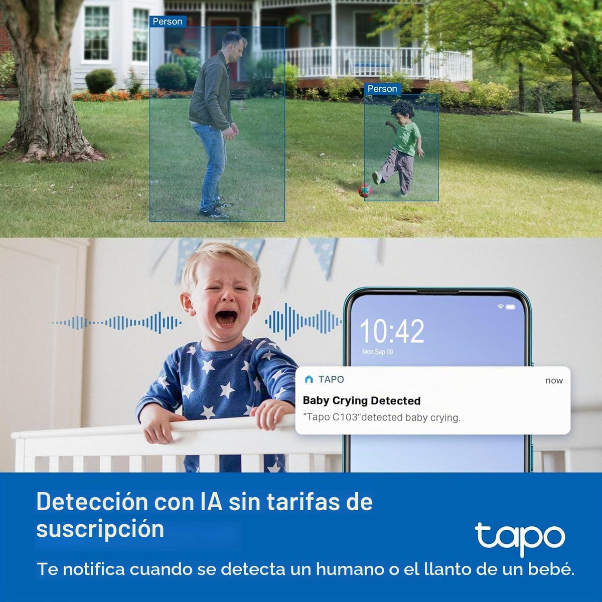 Tapo - Cámara de seguridad de 2K 3MP con inclinación para interiore...