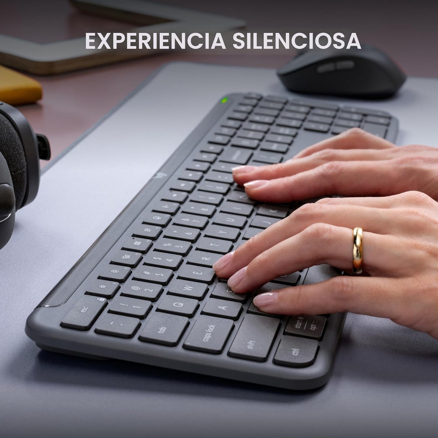 Logitech MK955 Signature Slim - Combo de teclado y mouse inalámbric...