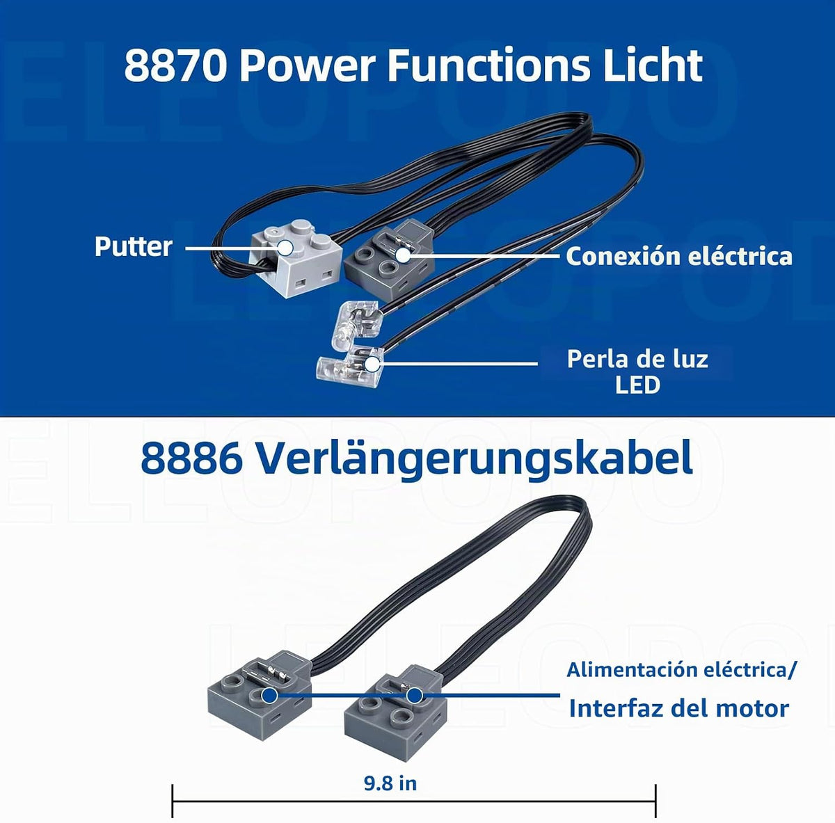 Juego de motores de función de potencia 13 en 1 compatible con ladr...