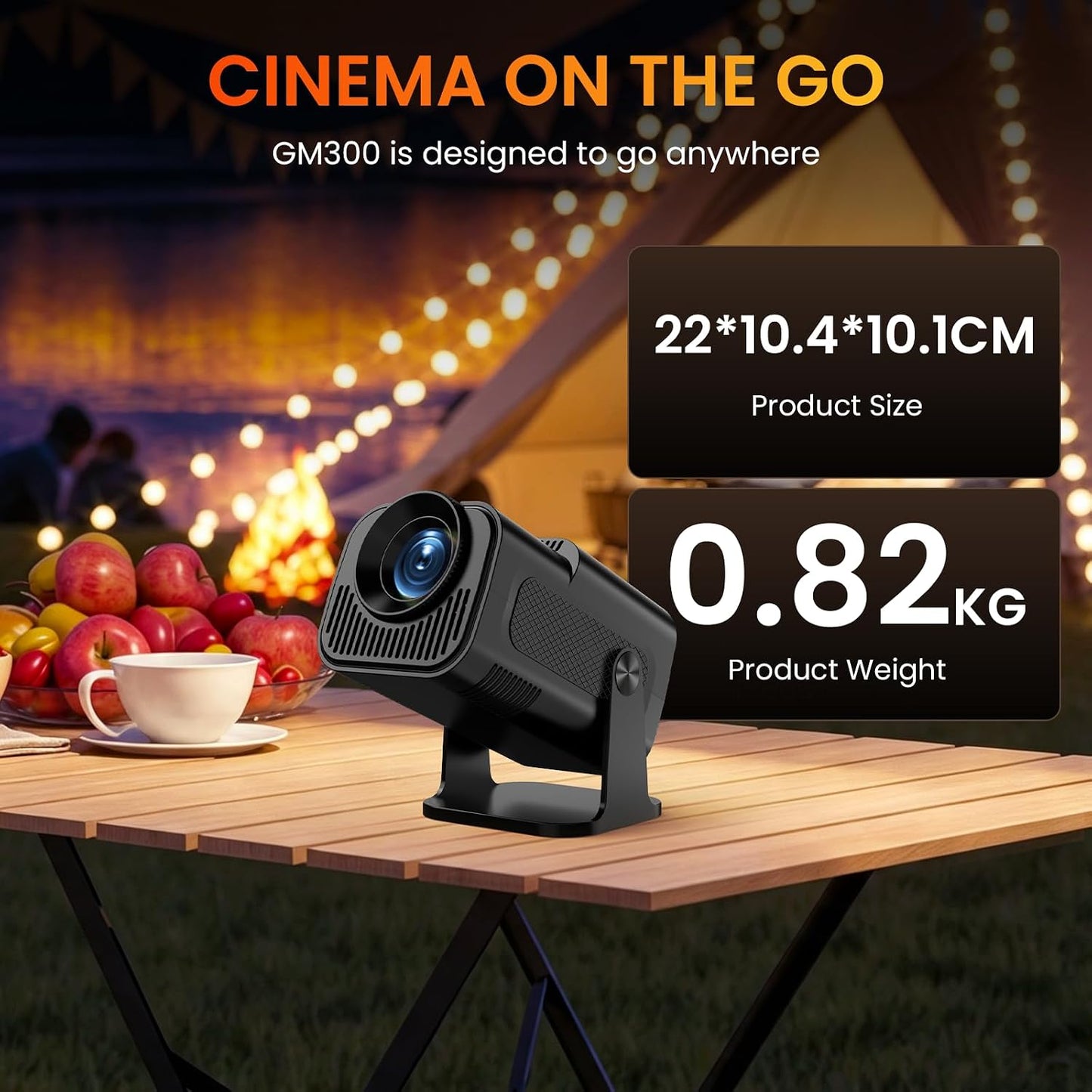 Mini proyector con WiFi y soporte Bluetooth 4K 1080P FHD 2026 Proye...