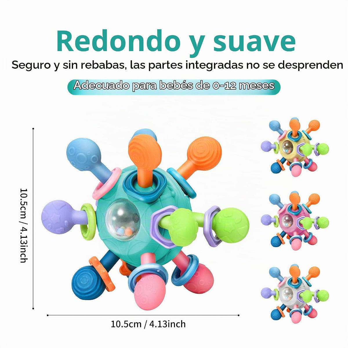 Juguetes de dentición Montessori para bebés de 0-6 y 6-12 meses, ju...