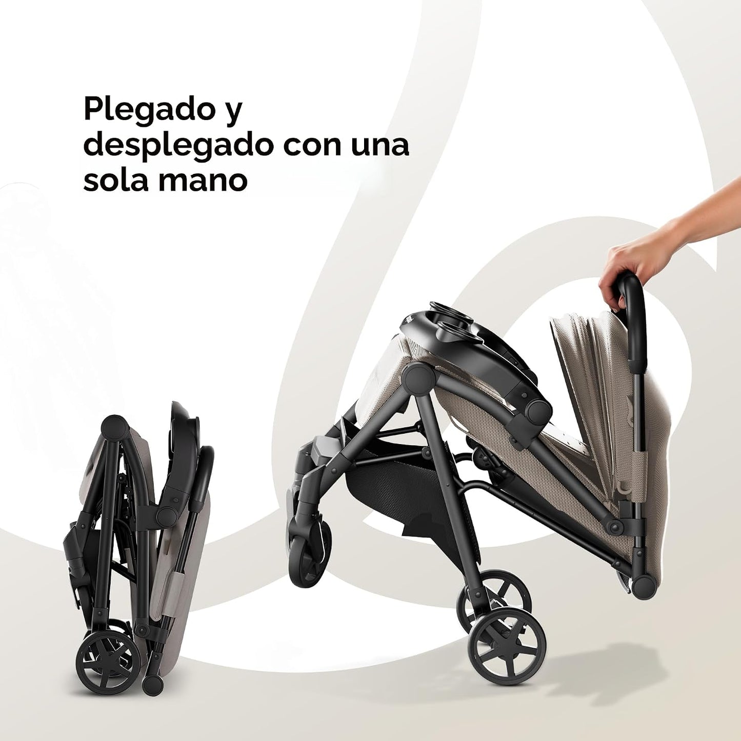 Mompush Lithe V2 - Cochecito de viaje ligero, cochecito de bebé com...