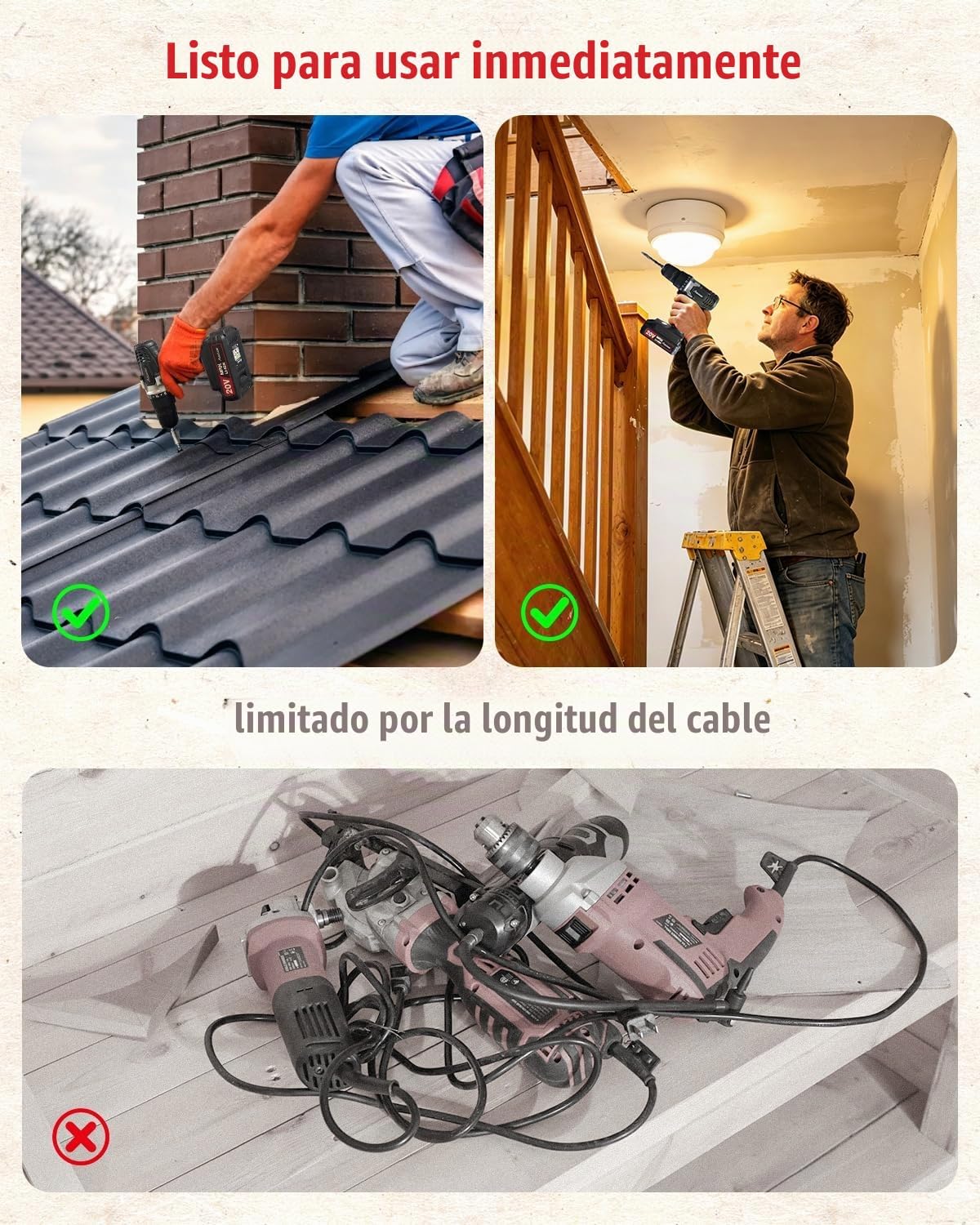 AVID POWER Juego de taladro eléctrico inalámbrico de 20 V Kit de |...