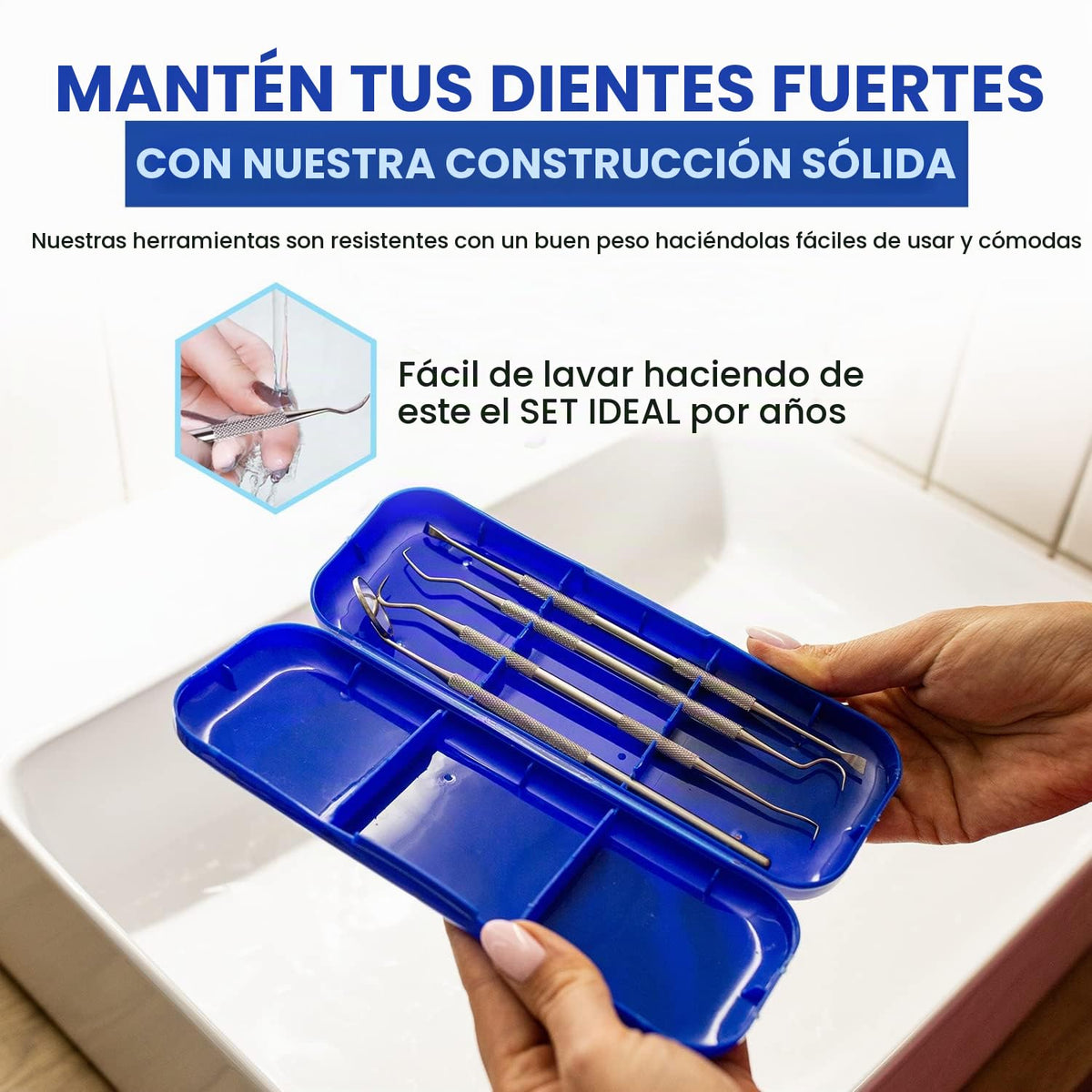 Kit de higiene dental: set de remoción de placa y sarro - raspador...
