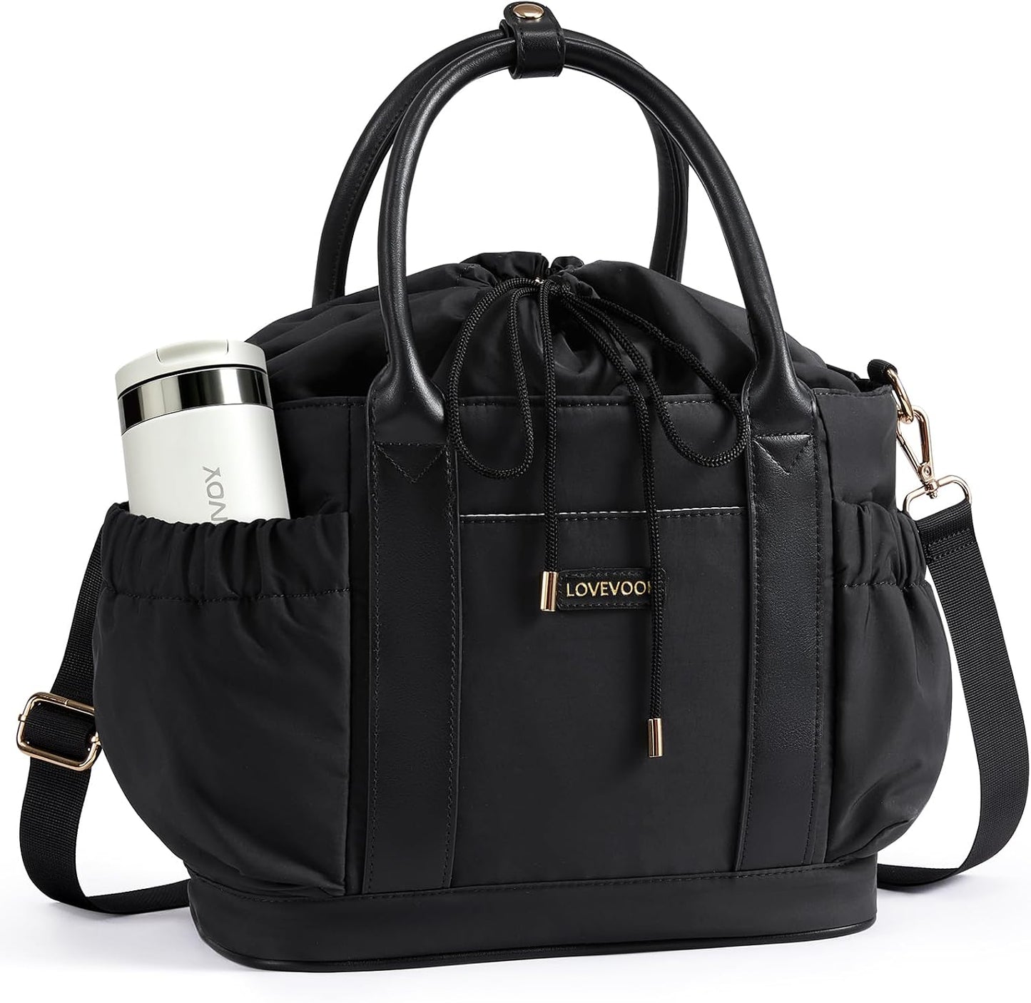 LOVEVOOK Drawstring Insulated Lunch Bag Women,Adult Lunch Box,Blue...