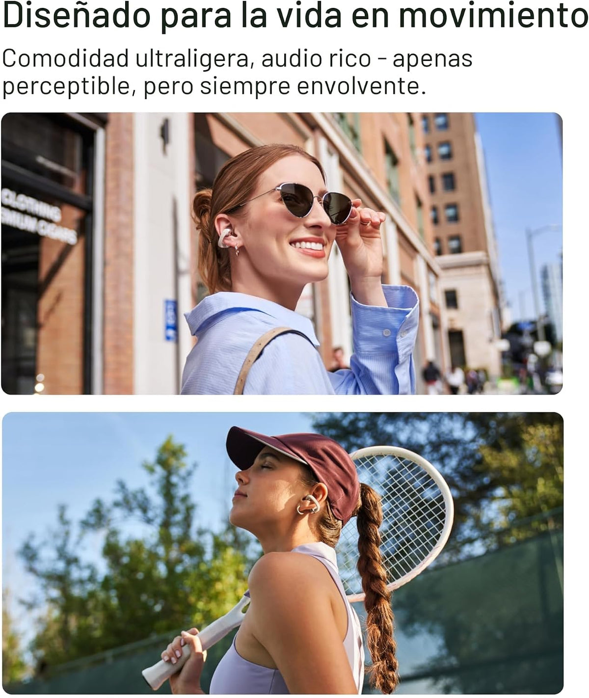 SHOKZ OpenDots ONE - Auriculares de oído abierto, auriculares clip-...