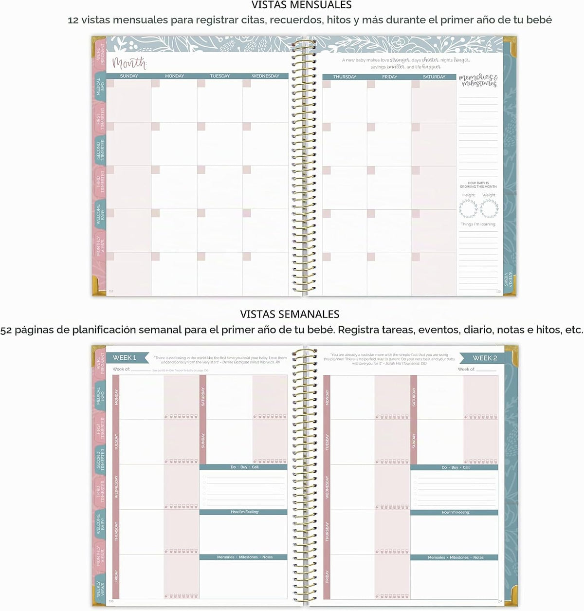 bloom daily planners Nuevo Calendario Planificador de Embarazo y Pr...