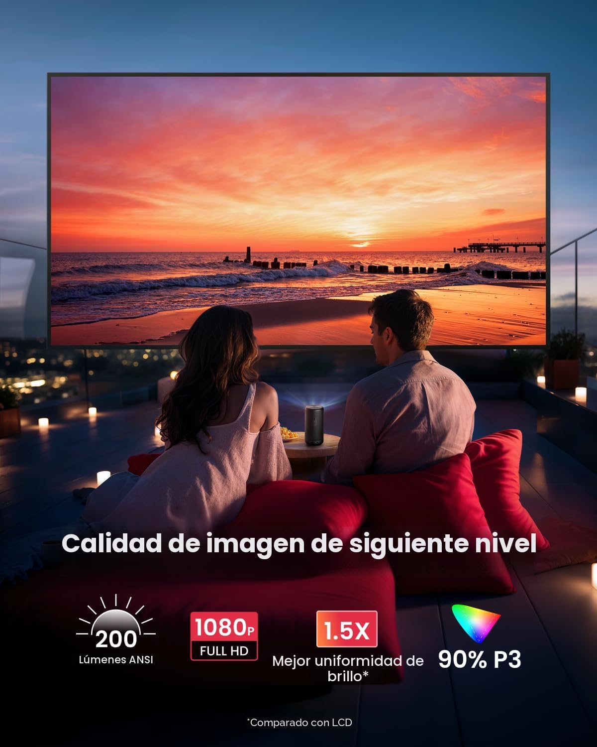 NEBULA Proyector portátil Capsule 3, certificado por Netflix | Bate...