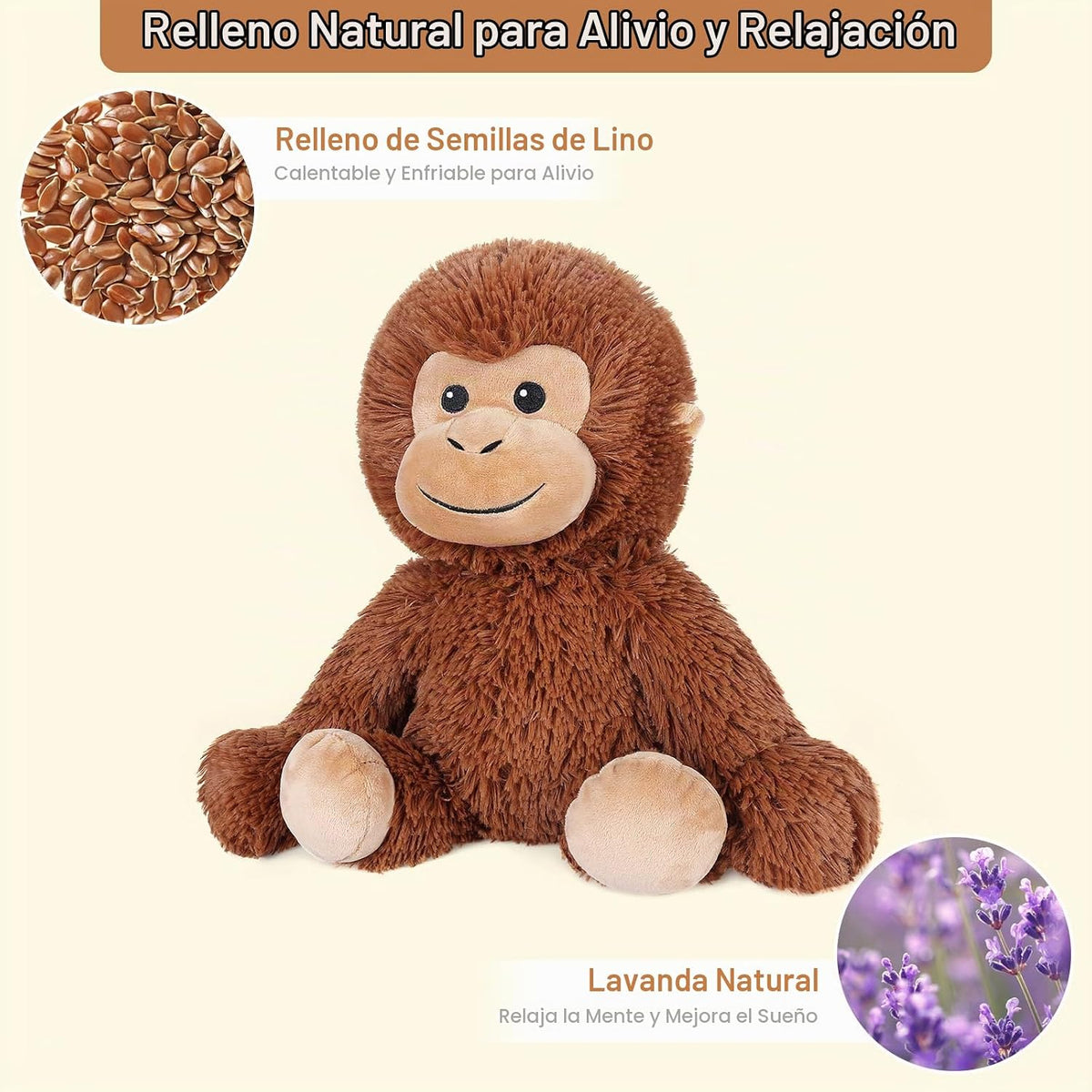SuzziPals Almohadilla térmica para animales de peluche, peluche de...