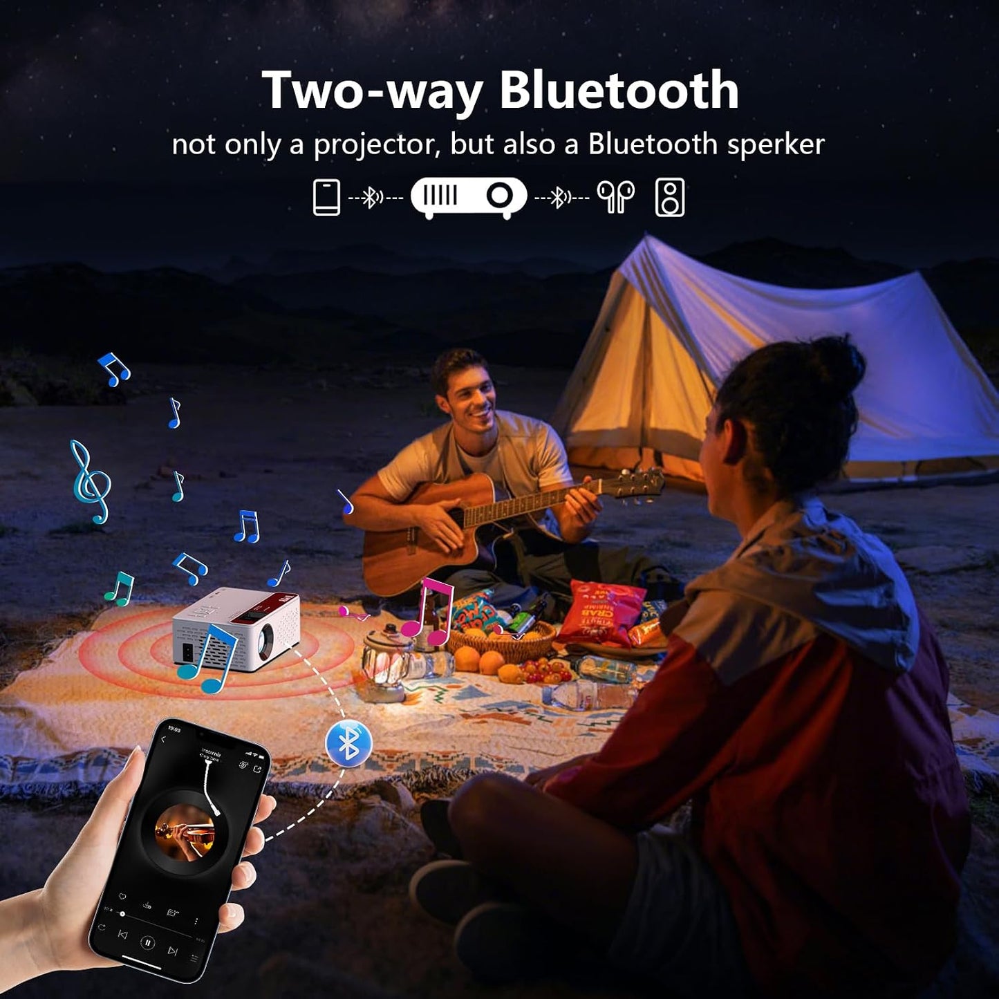 TMY Netflix - Mini proyector de películas con licencia oficial con...