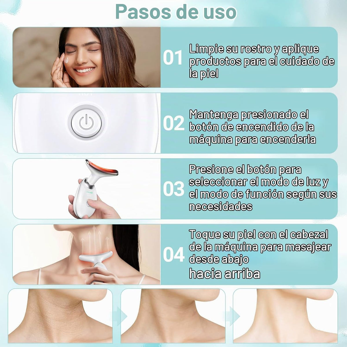 Oriflame Masajeador de cuello y cara, rodillo facial, herramienta p...