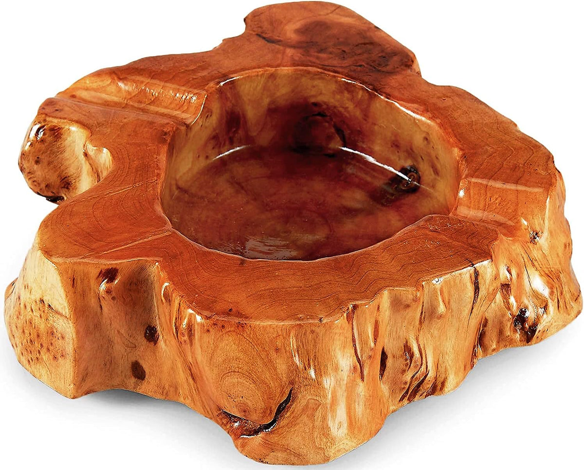 Cenicero de madera para cigarros para interiores y exteriores, gran...