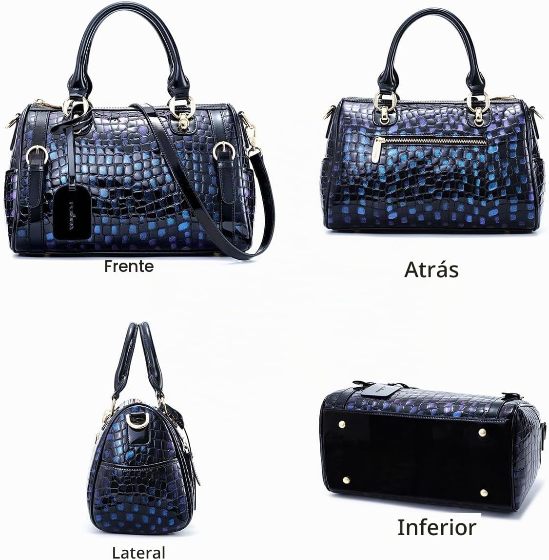 FEIMINA Monederos de cuero genuino para mujer, bolsos de diseñador...