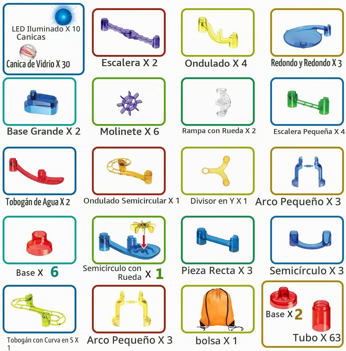 Meland Juegos de Pistas de Canicas para Niños - 153 Piezas Pista de...