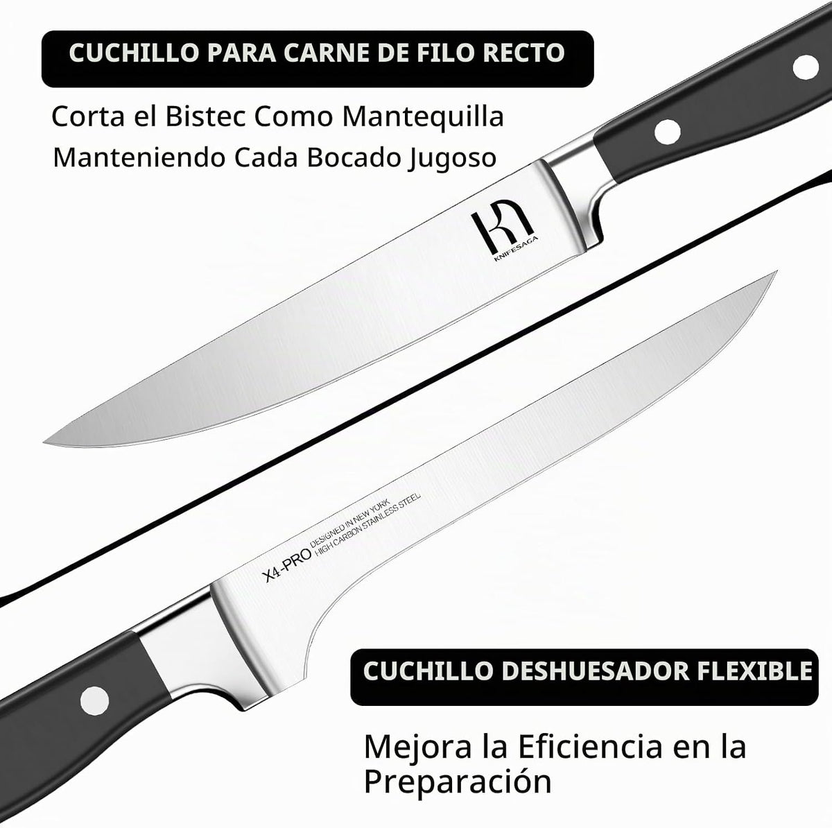 KnifeSaga Juego de bloques de cuchillos de cocina japoneses de 15 p...