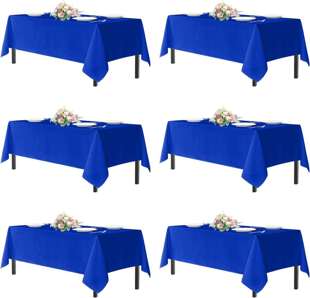 Sancua - Manteles de 60 x 102 pulgadas para mesas de 6 pies, paquet...