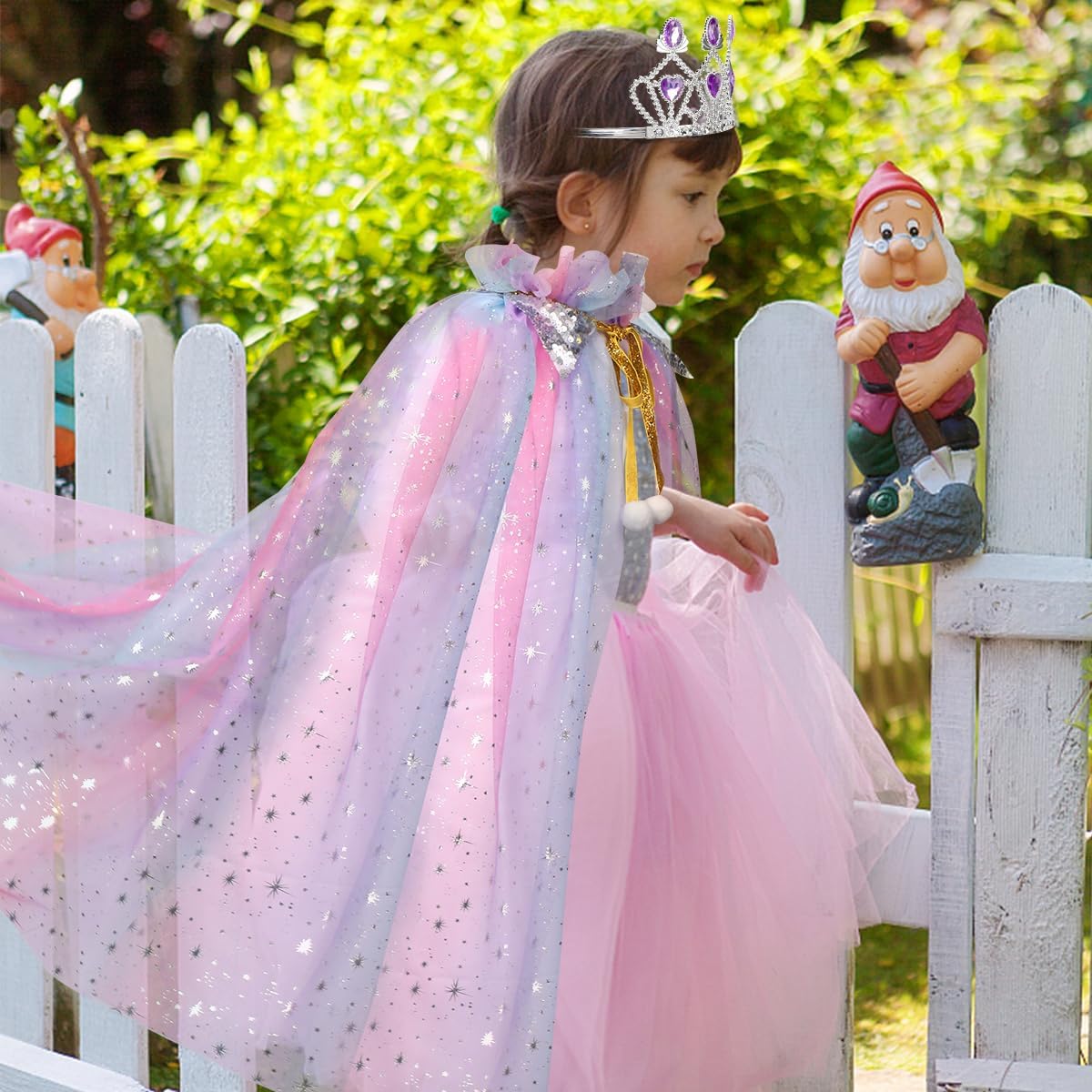 Meland Ropa de princesa para niña, 11 piezas de capa de princesa co...