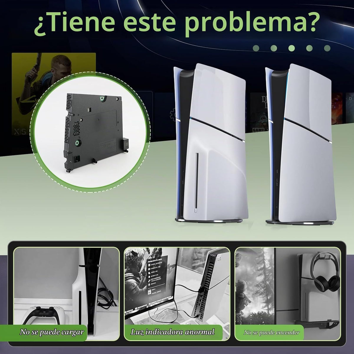Fuente de alimentación delgada para PS5 para PlayStation 5 PS5 Slim...