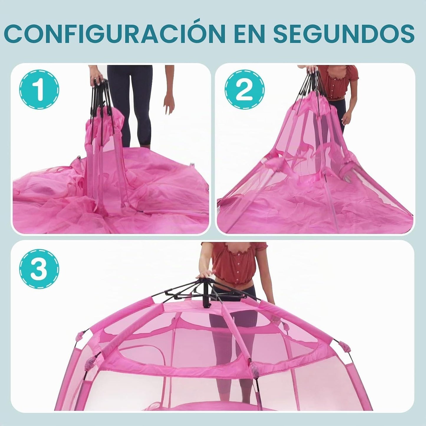 Alvantor® Corralito Pop Up de 84 x 84 x 44 pulgadas portátil para b...