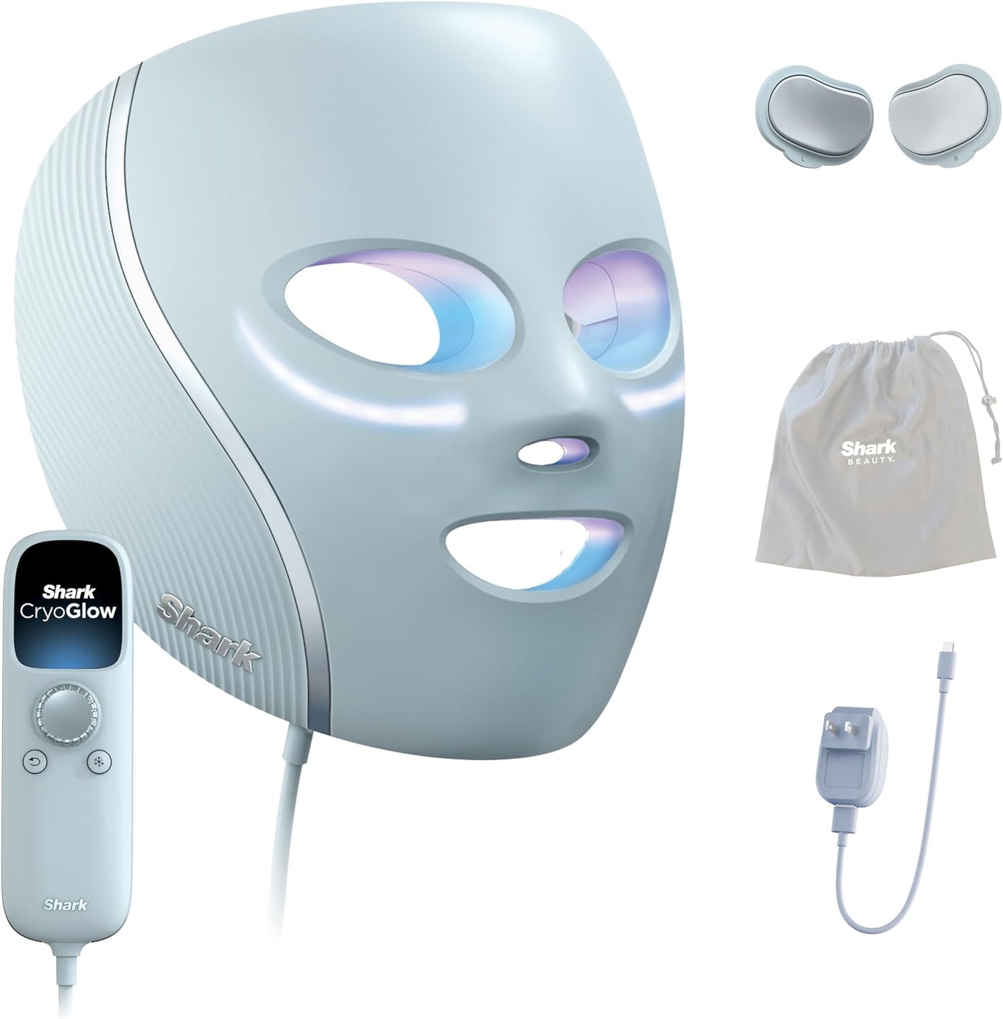 Mascarilla facial LED Shark CryoGlow con enfriamiento debajo de los...