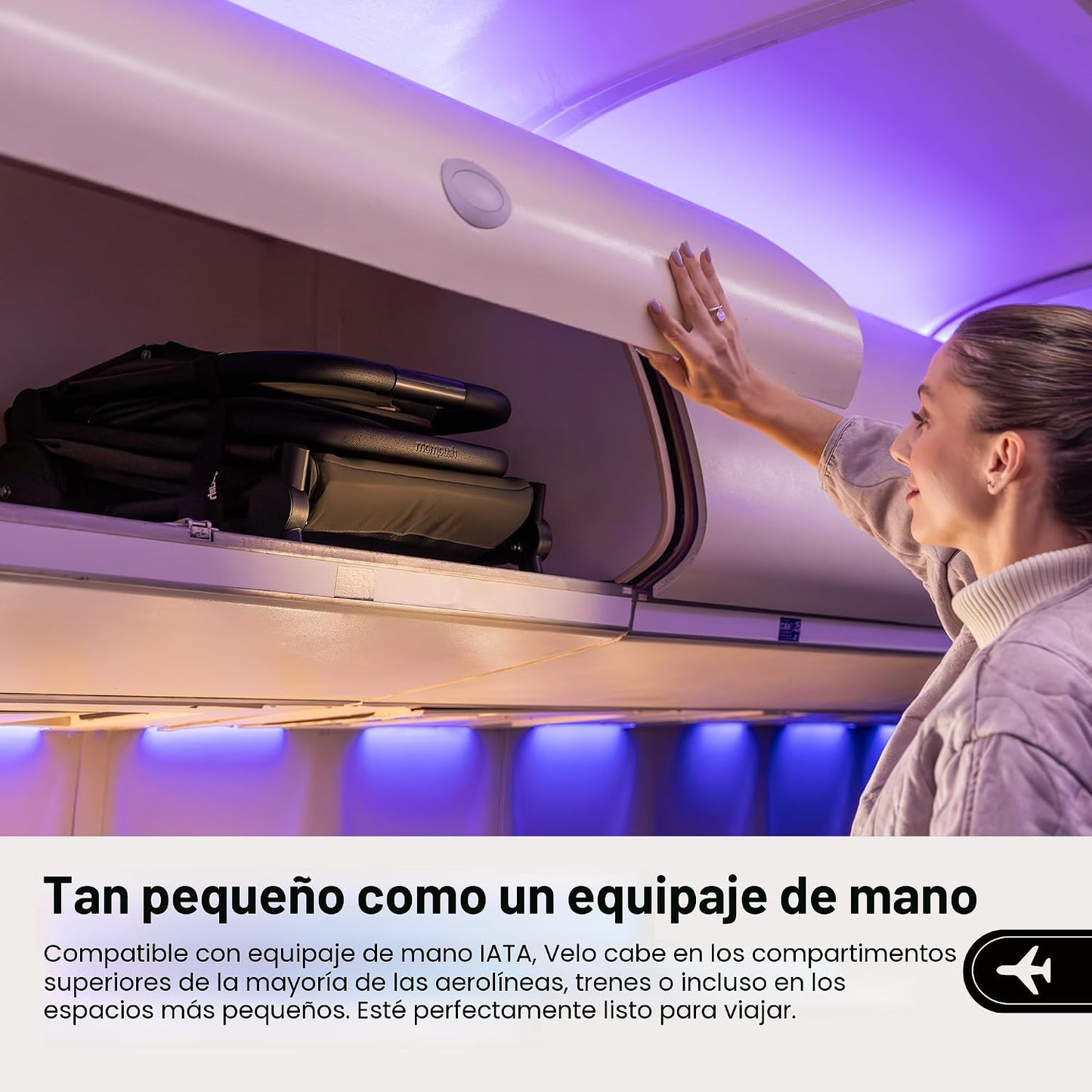 Mompush Velo - Cochecito de viaje compacto plegable con una sola ma...