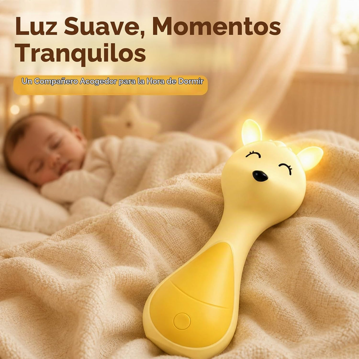 Sonajero musical iluminado para bebés, juguetes sensoriales musical...