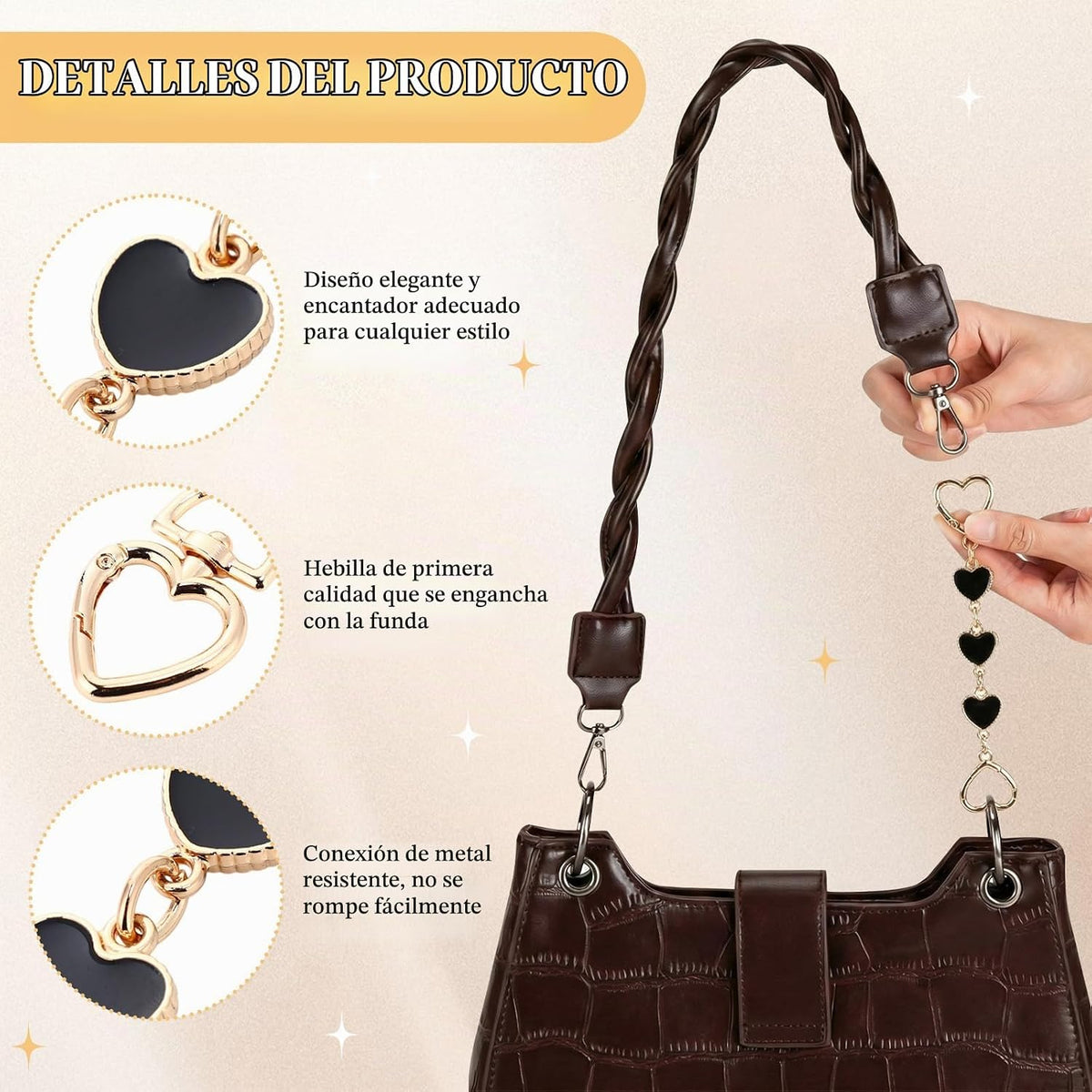 Sylixonae Juego de 7 piezas de accesorios para monedero con extenso...