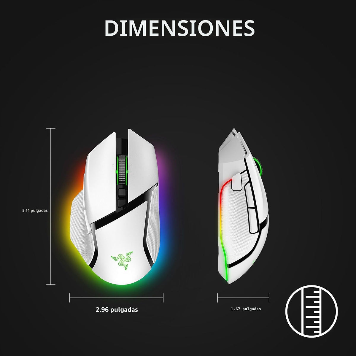 Razer Basilisk V3 Pro - Ratón inalámbrico personalizable para juego...