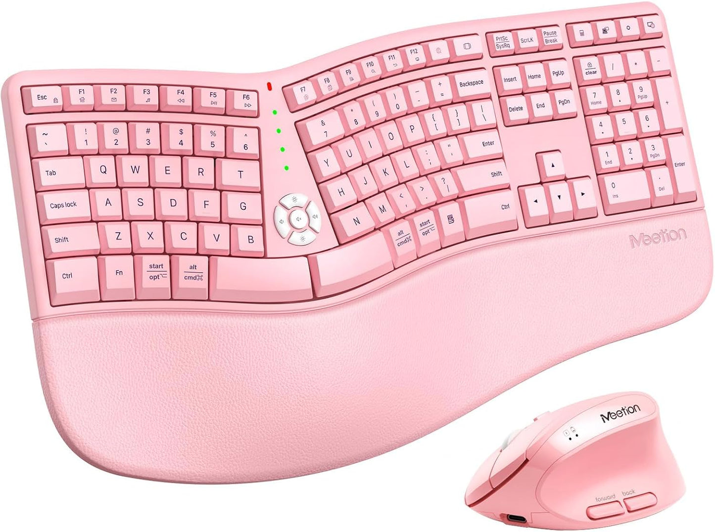 MEETION Combo ergonómico de teclado y mouse, teclado dividido inalá...