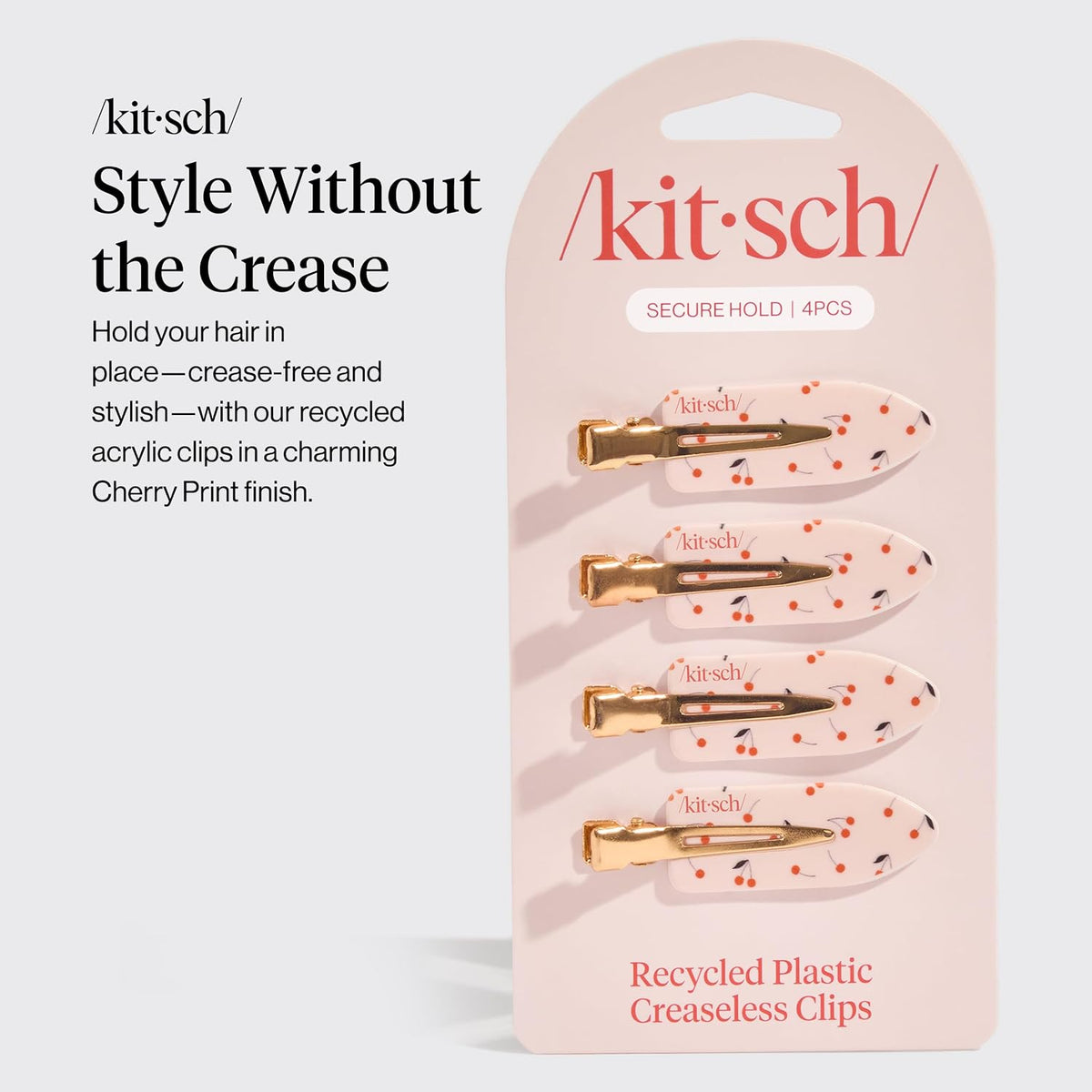 Kitsch Pinzas para el cabello sin arrugas para mujer, estampado de...