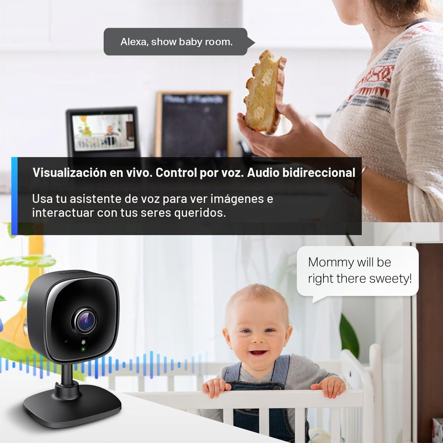 Tapo - Nueva cámara de seguridad interior TP-Link de 2K para monito...