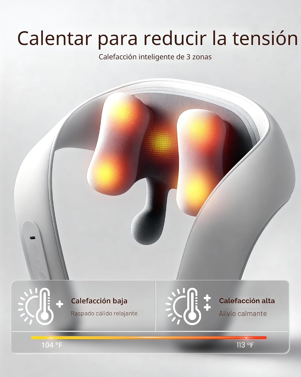 Masajeadores Shiatsu para cuello y espalda con calor, 150 minutos d...