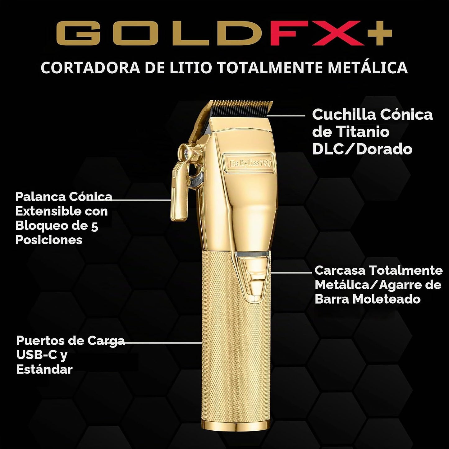 BaBylissPRO FX+ - Cortapelos profesionales para barba para hombres,...