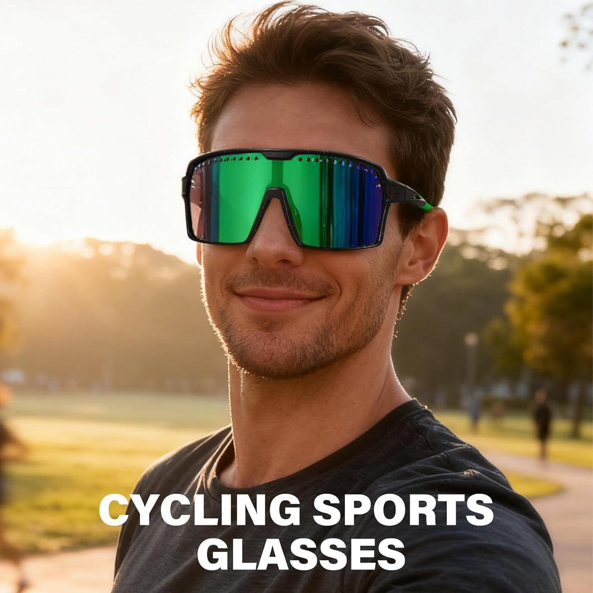 KUGUAOK Gafas de sol polarizadas deportivas para hombre y mujer, ga...