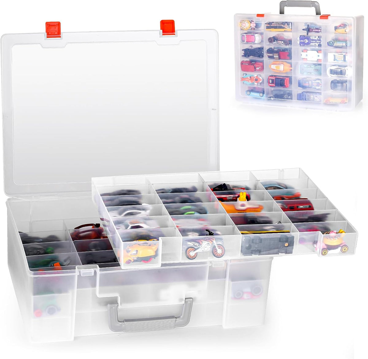 RHCOM Organizador de juguetes. 72 compartimentos. Caja de almacenam...