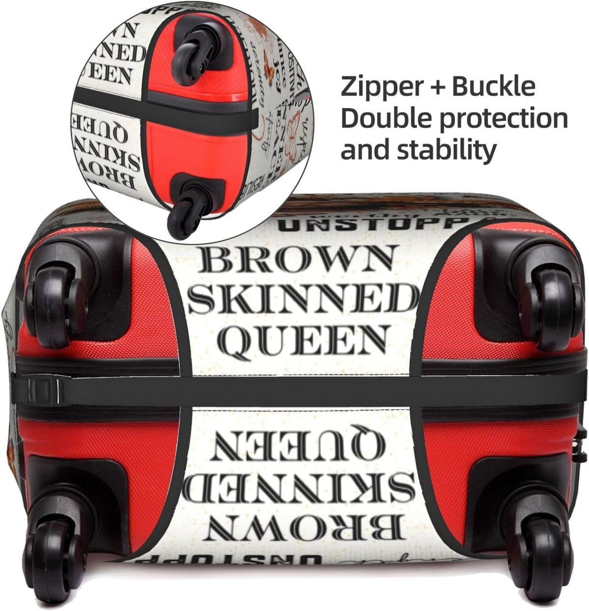 Hepmant Protector de maleta de viaje para mujer afroamericana, elás...