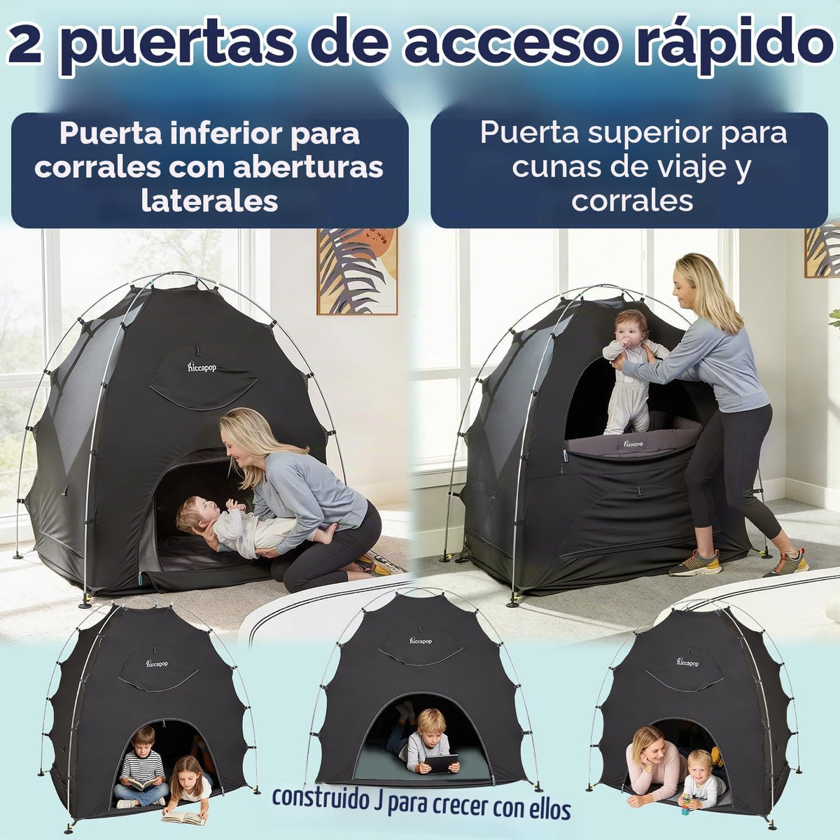 Hiccapop Tienda de campaña opaca para Pack and Play, cubierta opaca...