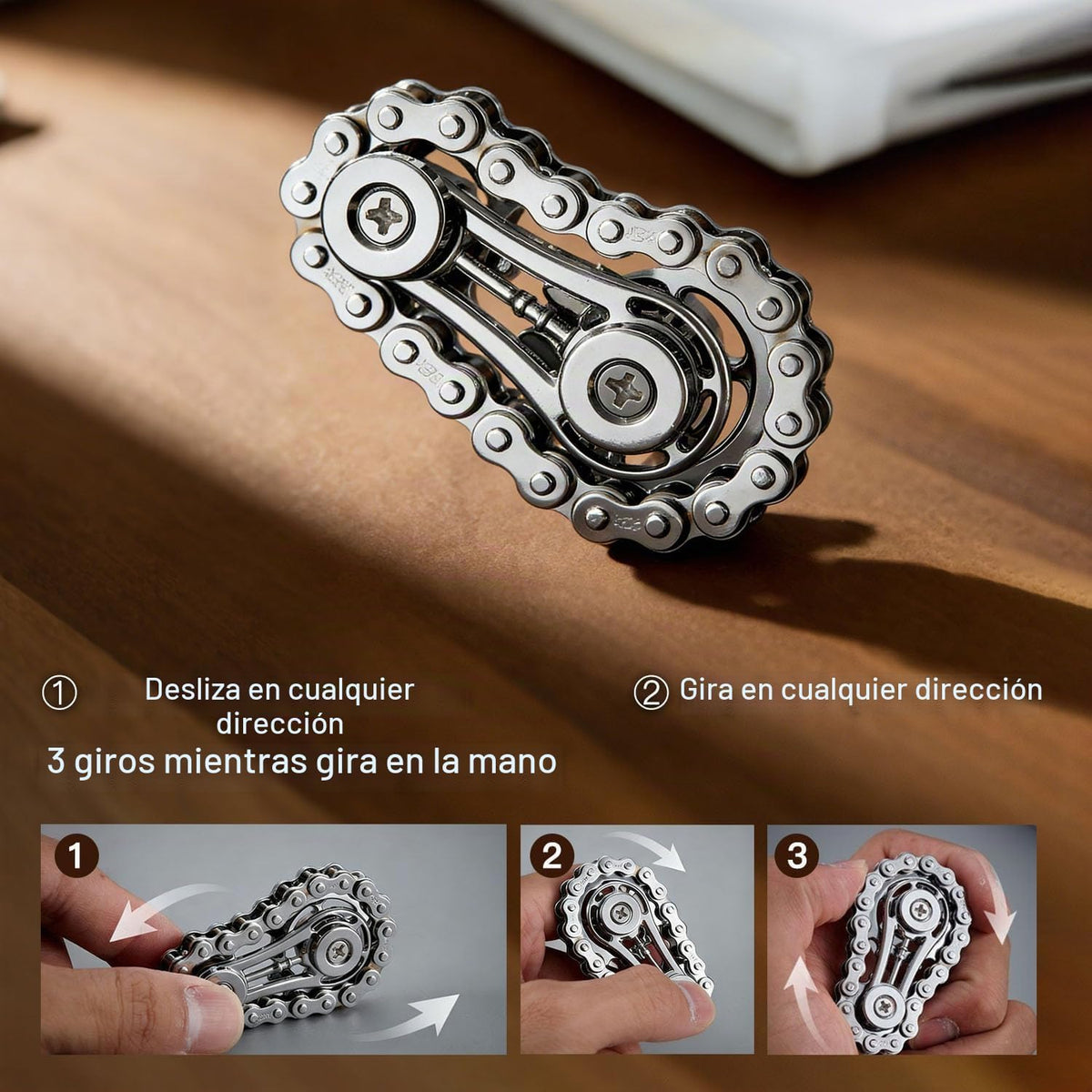 Paquete de 6 juguetes antiestrés EDC de metal plateado, genial jugu...