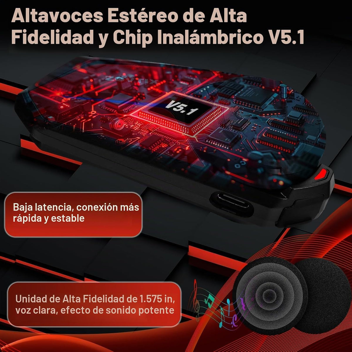 Auriculares para casco de motocicleta, soporte para 8 motociclistas...