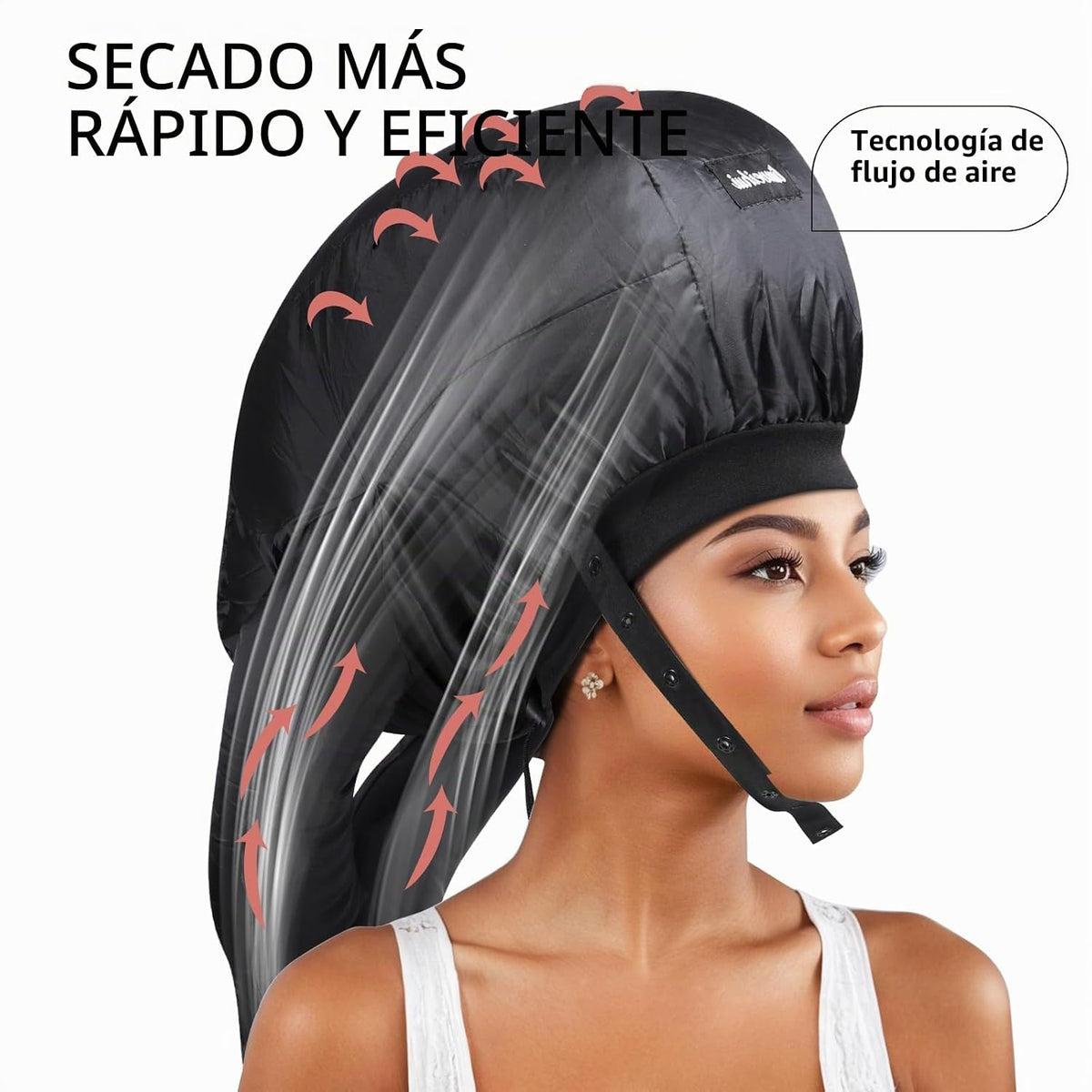 Secador de Pelo con Gorro, Difusor de Pelo Ideal para Cabello Rizad...