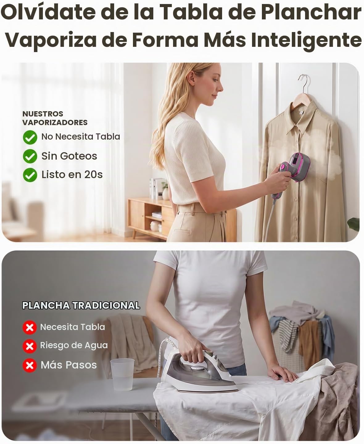 Vaporizador de hierro para ropa, vaporizador de ropa de viaje con m...