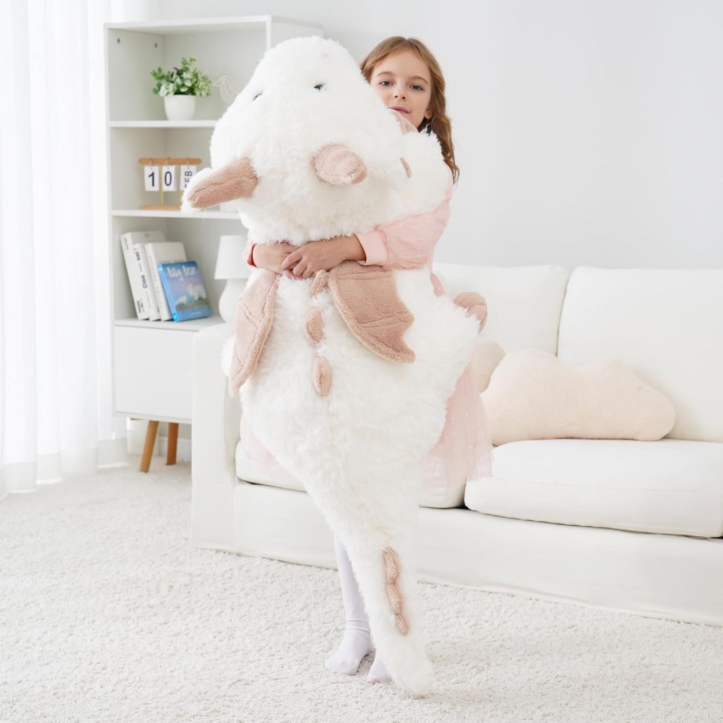 EEYQR Peluche de dragón gigante, juguete de peluche grande y suave,...