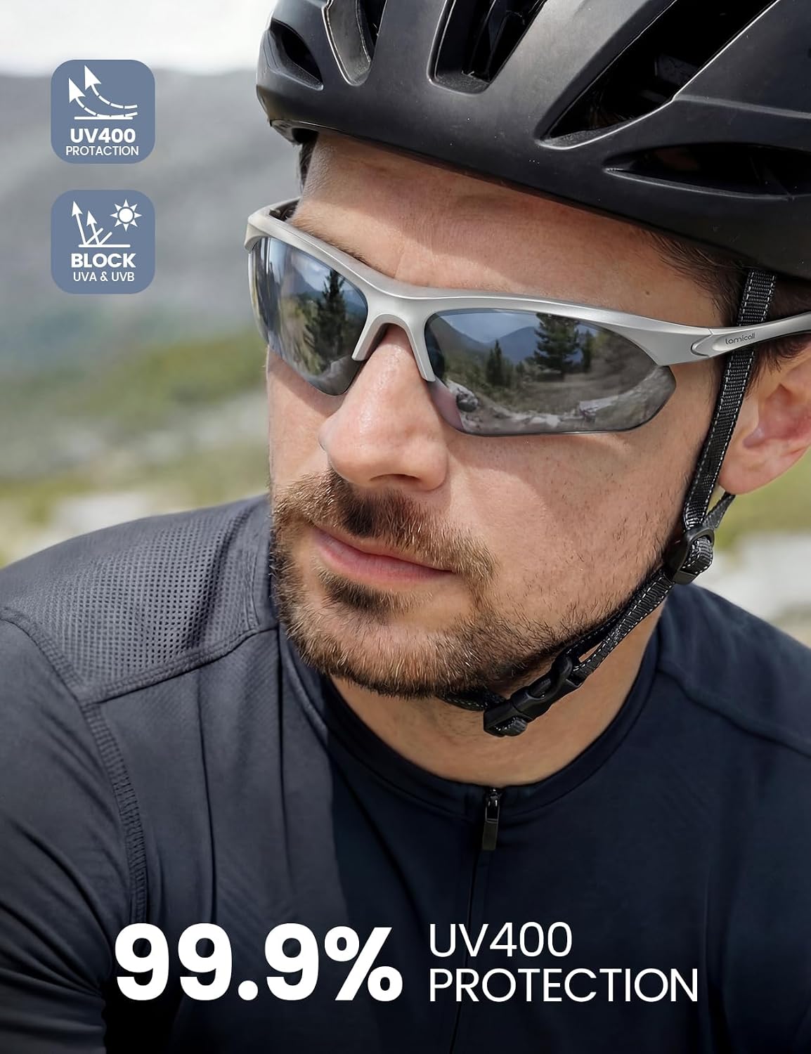 Lamicall Gafas de Sol Deportivas polarizadas de 22 g para Hombres y...
