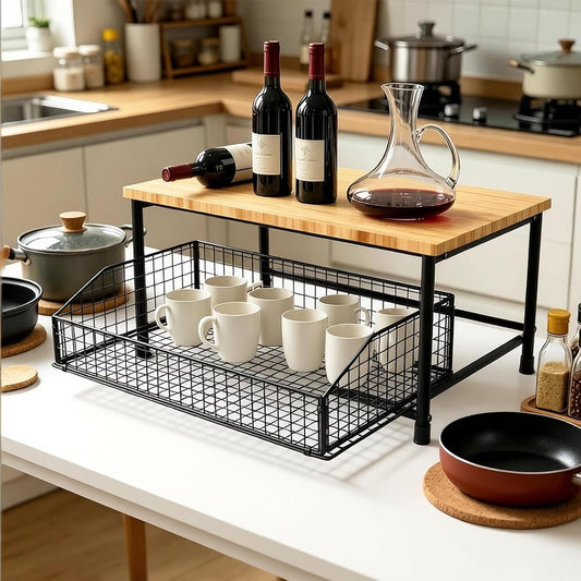 HYLMMDA Soporte para microondas, organizador de encimera de cocina,...